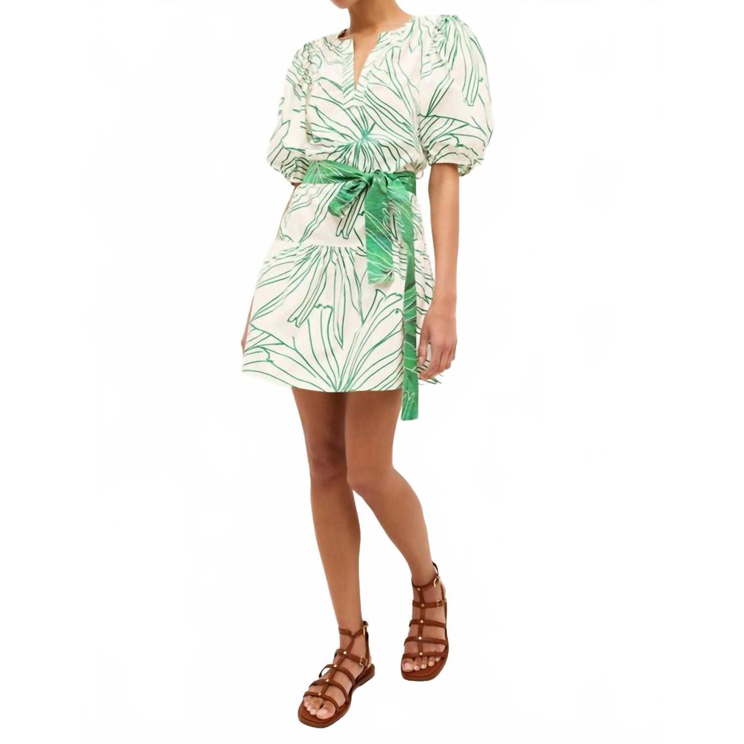 New Marie Oliver Clara Mini Dress In Palm